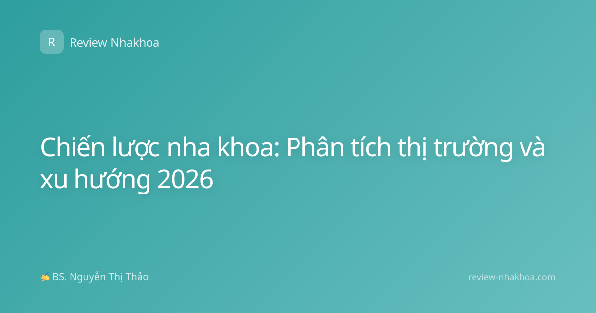 Chiến lược nha khoa: Phân tích thị trường và xu hướng 2026