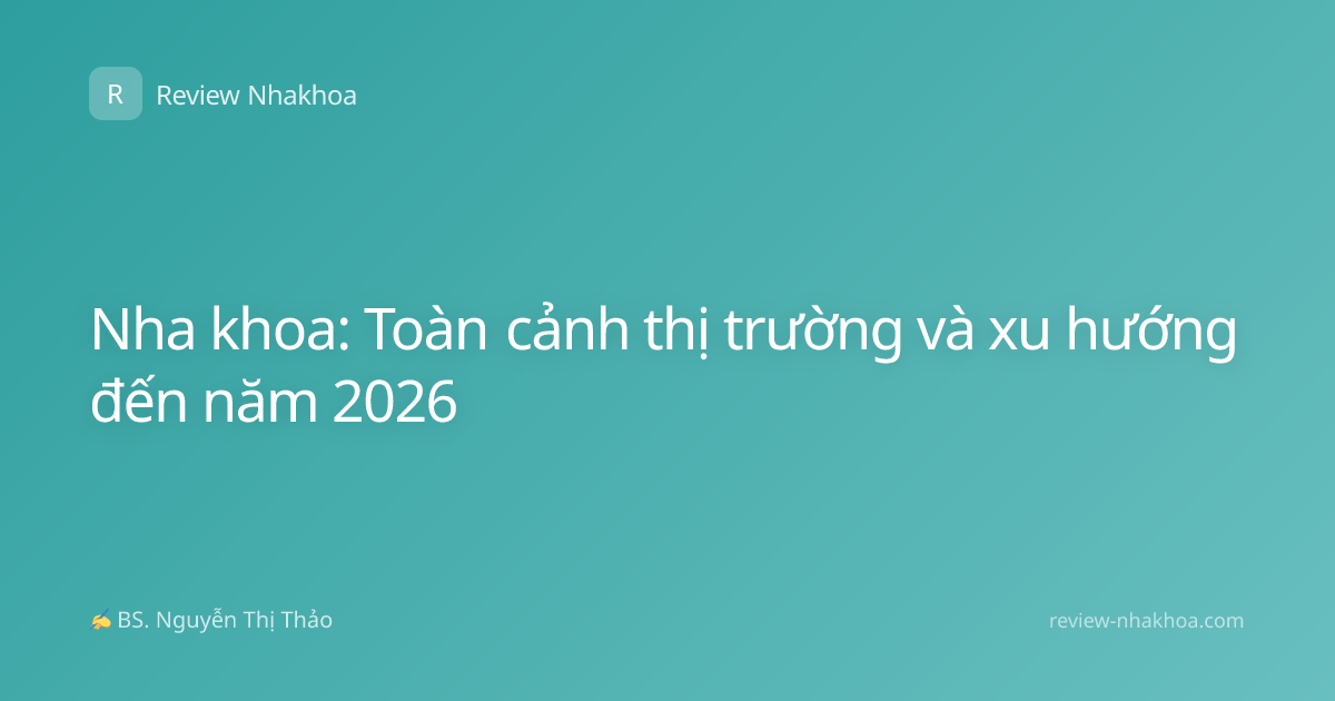 Nha khoa: Toàn cảnh thị trường và xu hướng đến năm 2026