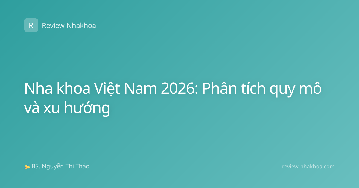 Nha khoa Việt Nam 2026: Phân tích quy mô và xu hướng