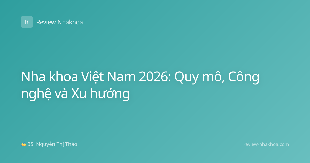 Nha khoa Việt Nam 2026: Quy mô, Công nghệ và Xu hướng