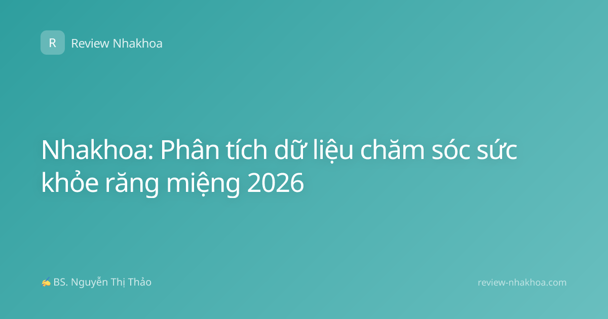 Nhakhoa: Phân tích dữ liệu chăm sóc sức khỏe răng miệng 2026