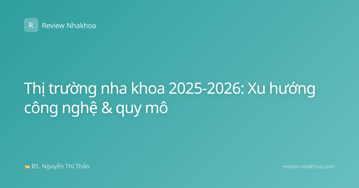 Thị trường nha khoa 2025-2026: Xu hướng công nghệ & quy mô