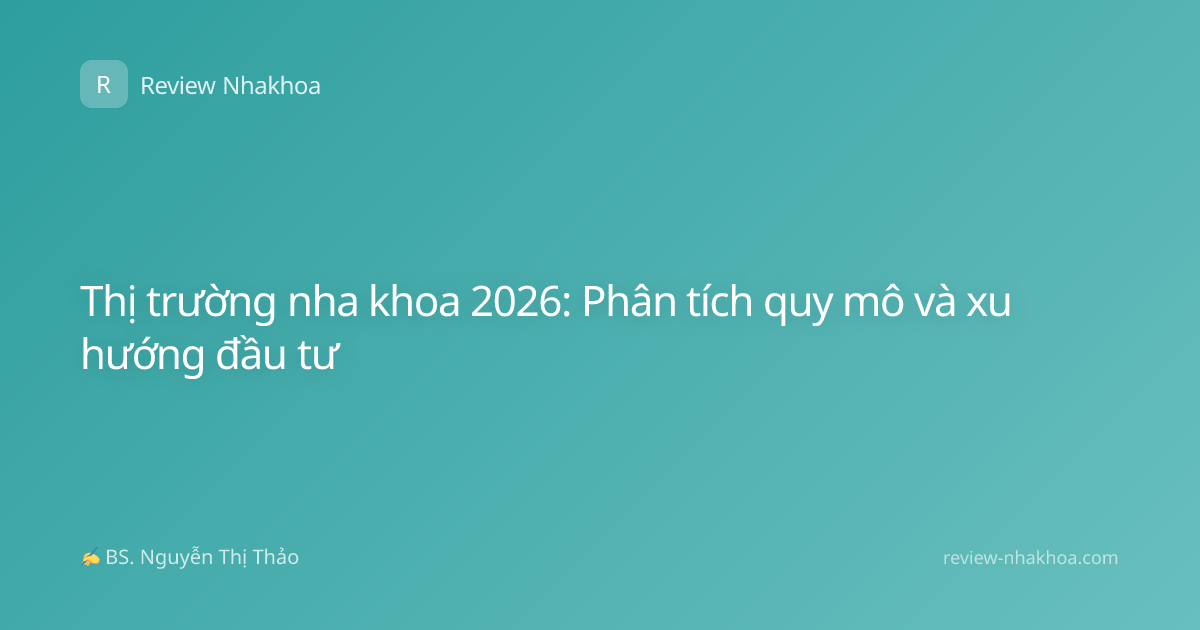 Thị trường nha khoa 2026: Phân tích quy mô và xu hướng đầu tư