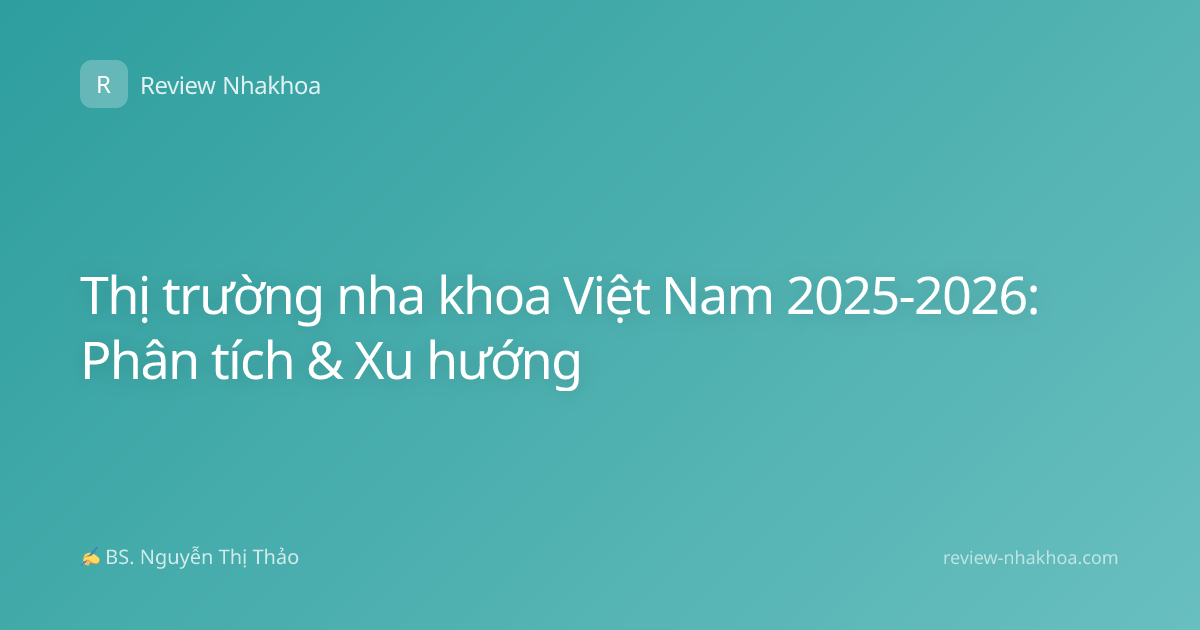 Thị trường nha khoa Việt Nam 2025-2026: Phân tích & Xu hướng