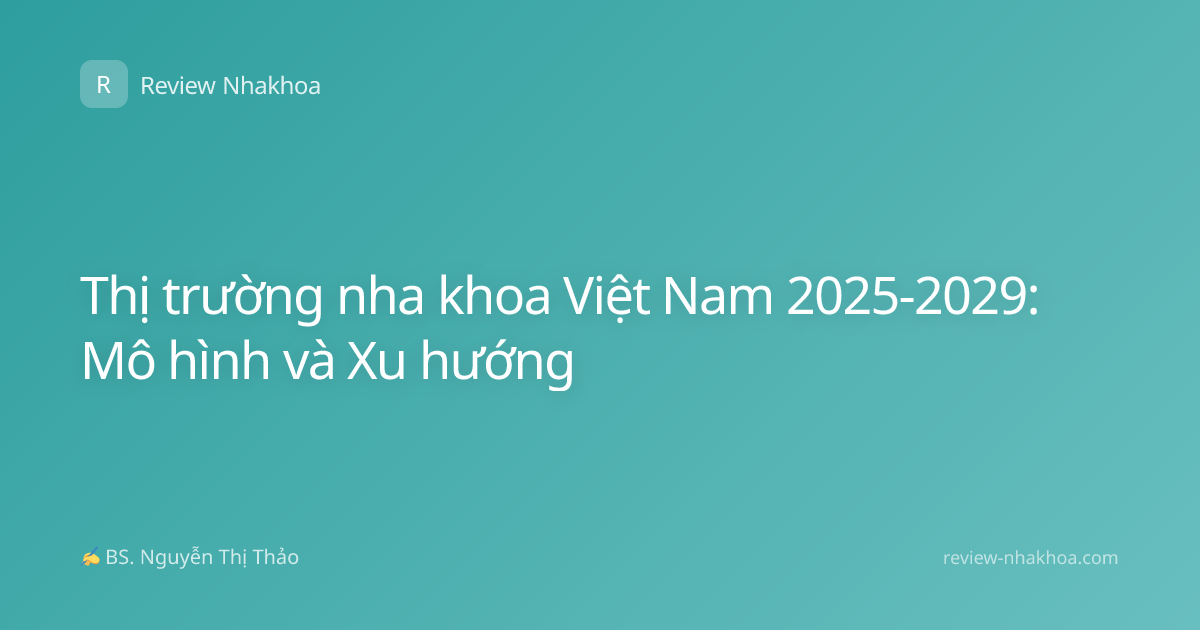 Thị trường nha khoa Việt Nam 2025-2029: Mô hình và Xu hướng