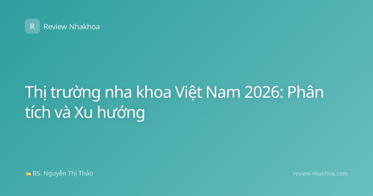 Thị trường nha khoa Việt Nam 2026: Phân tích và Xu hướng