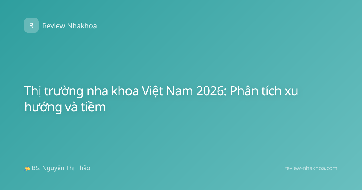 Thị trường nha khoa Việt Nam 2026: Phân tích xu hướng và tiềm